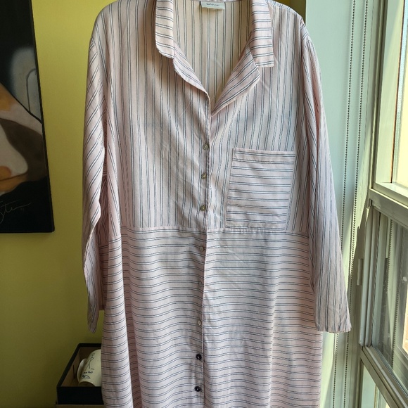 Déesse Pink Striped Blouse - Picture 1 of 4